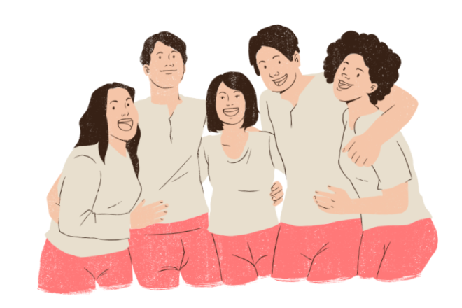 コミュニティ仲間のイラスト